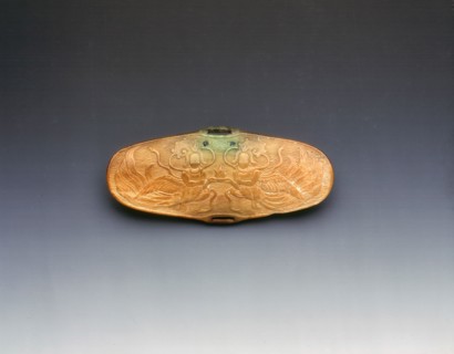 Bone wrist protector with apsaras, Liao dynasty, China, 10th century. Artist: Unknown