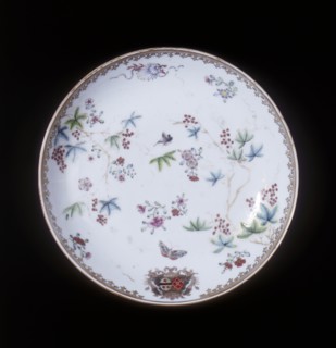 Famille rose continental armorial plate, Qing dynasty, China, 1750-1775. Artist: Unknown