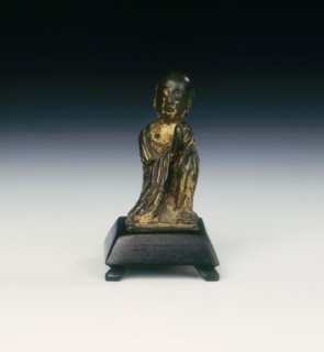 Gilt bronze figure of a monk, Late Six Dynasties period or Tang dynasty, China, 6th-10th century. Artist: Unknown