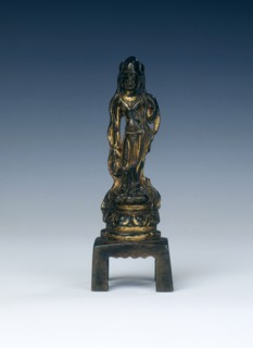 Gilt-bronze standing Avalokitesvara, Tang dynasty, China, 7th-8th century. Artist: Unknown