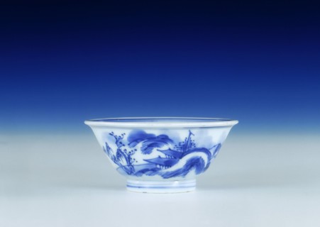 Blue and white tea cup, early Kangxi period, Qing dynasty, China, 1662-1683. Artist: Unknown