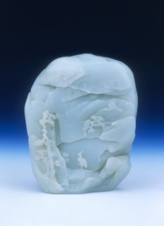 Celadon green jade mountain, Qianlong period, Qing dynasty, China, c1750-1799. Artist: Unknown