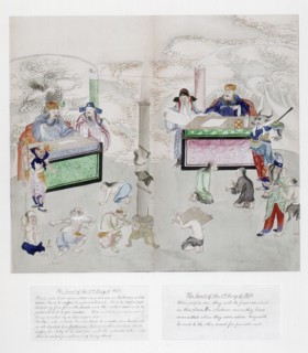 One of a set of paintings of the Ten Courts of Hell, Qing dynasty, China, c1800-1849. Artist: Unknown