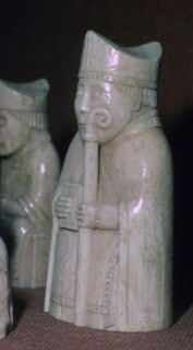 A Bishop - The Lewis Chessmen, (Norwegian?), c1150-c1200. Artist: Unknown
