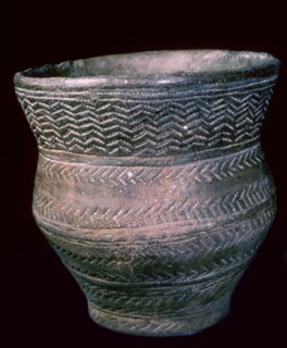 Cord-decorated Neolithic Beaker, from the River Thames at Mortlake Artist: Unknown
