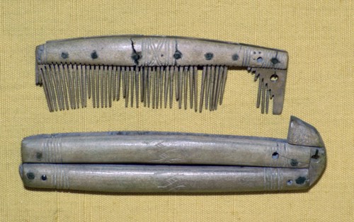 Viking period bone and ivory comb and case. Artist: Unknown