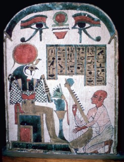 Egyptian funerary slab of Diedkhonsu Soefankh. Artist: Unknown