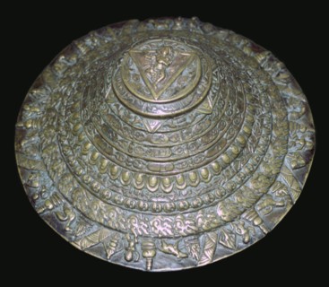 Circular plaque from Nepal with dancing figure, probably Chamunda. Artist: Unknown