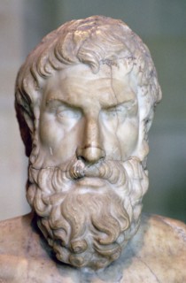 Bust of the Greek philosopher Epicurus, c3rd century BC. Artist: Unknown