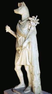Statue of the dog-headed Romano-Egyptian god Anubis. Artist: Unknown