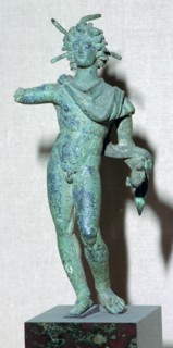 Roman bronze figure of the sun god Helios (Sol), 3rd century. Artist: Unknown