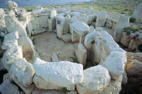 Mnajdra Temple complex on Malta, 4th millennium BC Artist: Unknown