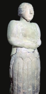 Stone female figure from the Tarxien temples. 31st century BC. Artist: Unknown