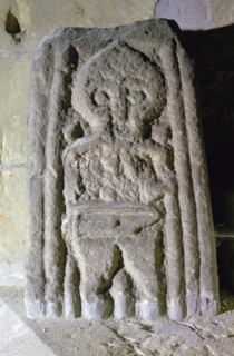 Fragment of an Anglo-Scandinavian cross-shaft showing a warrior, c.10th century. Artist: Unknown