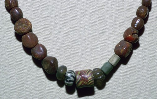 Anglo-Saxon glass necklace, 5th century. Artist: Unknown