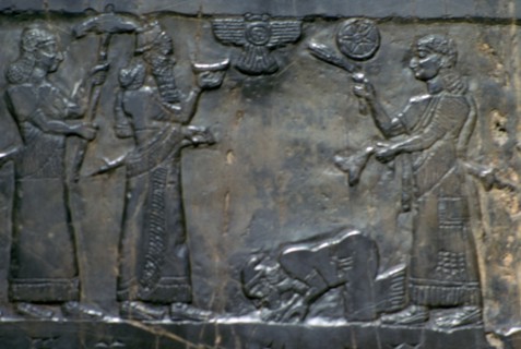 The Black Obelisk of Shalmaneser III, Neo-Assyrian, c858-c824 BC. Artist: Unknown