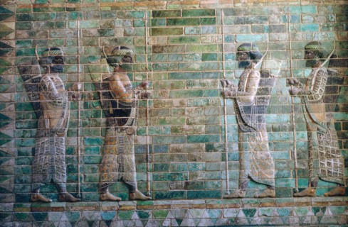 Persian relief of archers of the Persian Royal Guard. Artist: Unknown
