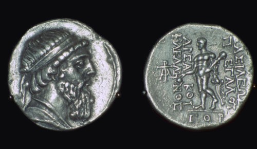 Silver tetradrachm of Mithradates I, Parthian, from Iran, 171-138 BC. Artist: Unknown