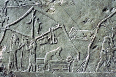 Assyrian relief of a military camp. Artist: Unknown