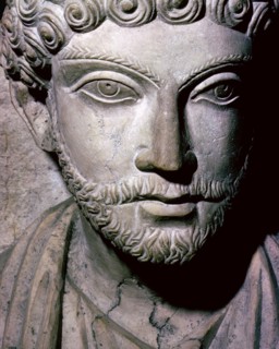 Limestone bust of Hairan, son of Marion from Palmyra, Syria, c150-200. Artist: Unknown