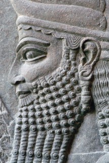 Assyrian relief of a genie protector from the palace of Sargon II at Khorsabad. Artist: Unknown