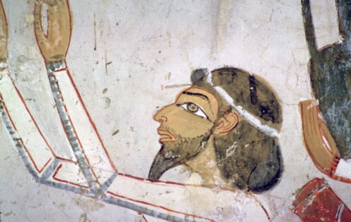 Egyptian wall-painting of a semitic envoy. Artist: Unknown
