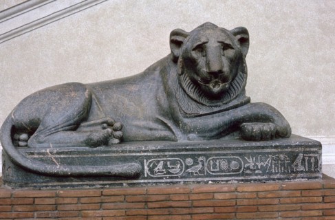 Egyptian sculpture of a lion. Artist: Unknown