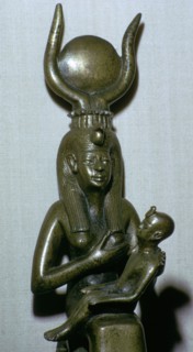 Egyptian statuette of Iris and Horus, 7th century BC Artist: Unknown