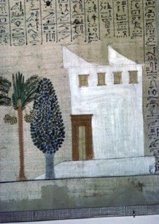 Egyptian image of a white-plastered brick house, 14th century BC Artist: Unknown