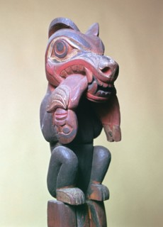 Detail of Native American totem pole. Artist: Unknown