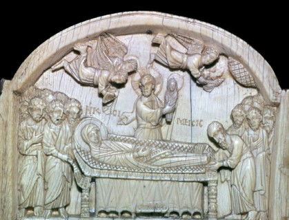 Part of a Byzantine triptych showing the death of the Virgin Mary, 11th century. Artist: Unknown