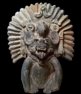 Zapotec statuette of a bat-god. Artist: Unknown