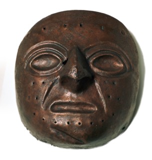 Chimu culture copper mask. Artist: Unknown