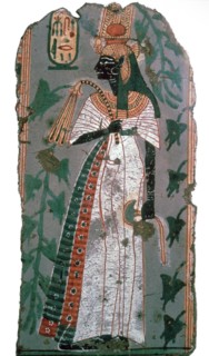 Egytian wall-painting of queen Ahmose-Nefertari, 16th century BC Artist: Unknown
