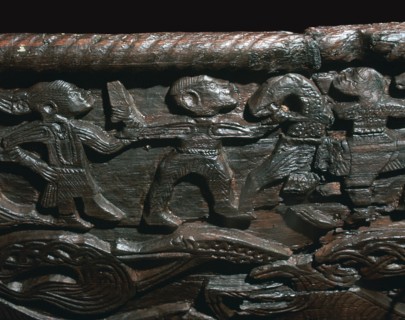 Detail of the Oseberg Cart from the Oseberg ship burial, 9th century. Artist: Unknown