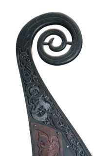 Detail of the stern of the Viking Oseburg ship, 9th century. Artist: Unknown