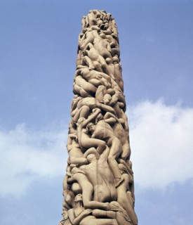 Granite monolith from Vigeland Gardens in Oslo. Artist: Gustav Vigeland