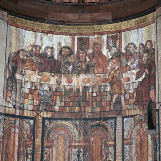 Norwegian painting of the last supper, 13th century. Artist: Unknown