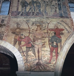 Image of the martyrdom of St Edmund, 9th century. Artist: Unknown