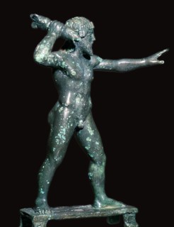 Greek bronze of Zeus with a thunderbolt. Artist: Unknown