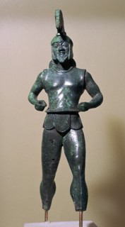 Greek bronze warrior from Dodona, 6th century BC. Artist: Unknown