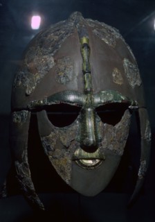 Sutton Hoo Helmet, from the ship burial, 7th century. Artist: Unknown