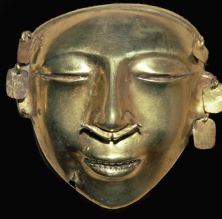 Pre-Columban gold mask from Columbia. Artist: Unknown