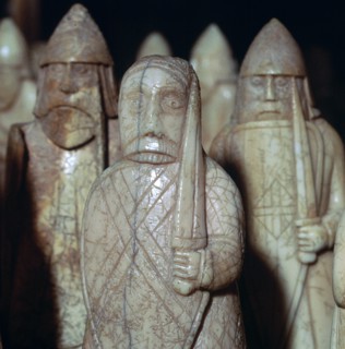 'Beserks Biting their Shields' - The Lewis Chessmen, (Norwegian?), c1150-c1200. Artist: Unknown