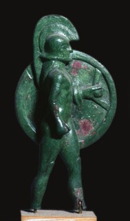 Greek bronze of a warrior, 6th century BC. Artist: Unknown