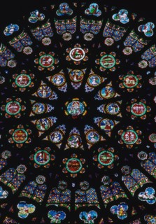 Rose window in the south transeit of St Denis, 12th century. Artist: Unknown
