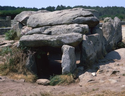 Dolmen at Kermario in Brittany, c,36th century BC. Artist: Unknown