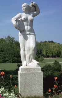 Statue in the park at Keszthely. Artist: Unknown