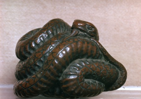 Japanese Netsuke of a snake, 19th century. Artist: Unknown