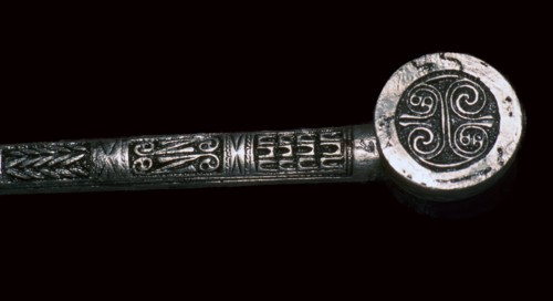 Pictish or Irish disc-headed pin, 6th century. Artist: Unknown